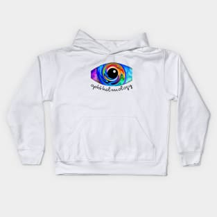 Coloful abstract ophthalmology Kids Hoodie